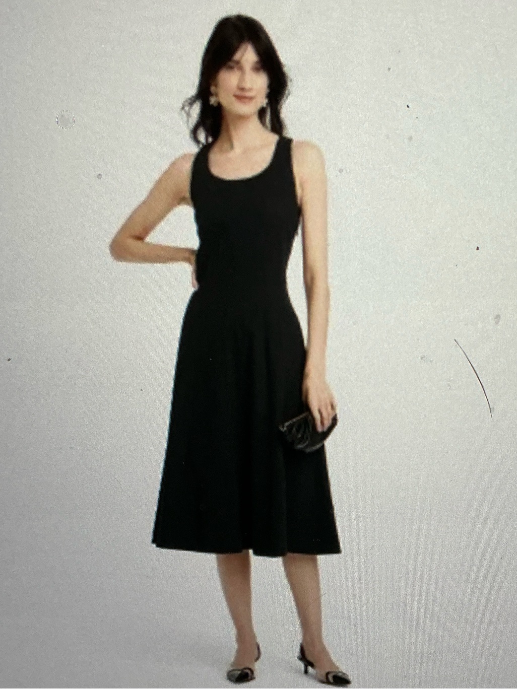 Classic Black Sleeveless A-Line Dress
